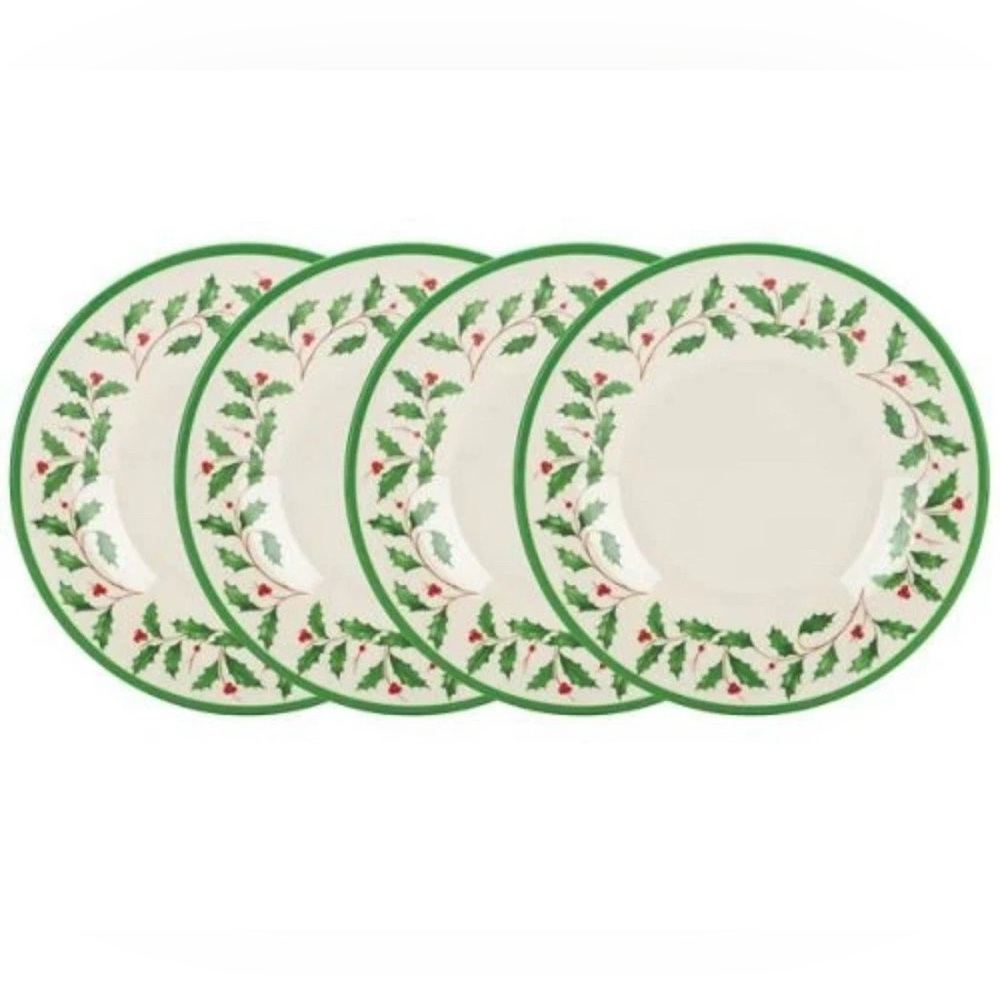 Lenox Holiday Melamine Accent Plates, Set of 4, 8 Inch, New